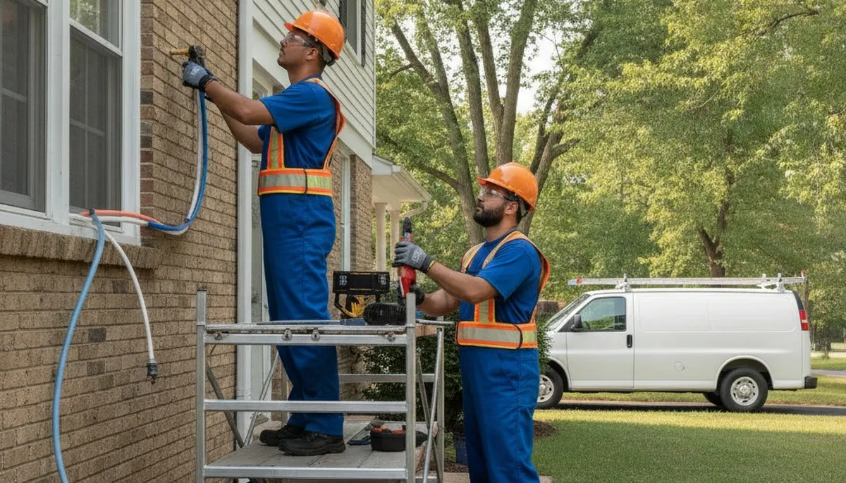 Fort Wayne, IN plumber repairing residential plumbing for reliable local service