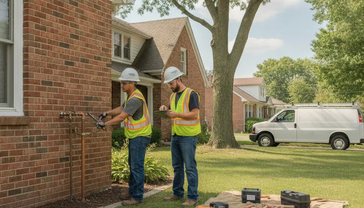 Fort Wayne, IN plumber repairing a residential plumbing issue for local homeowners
