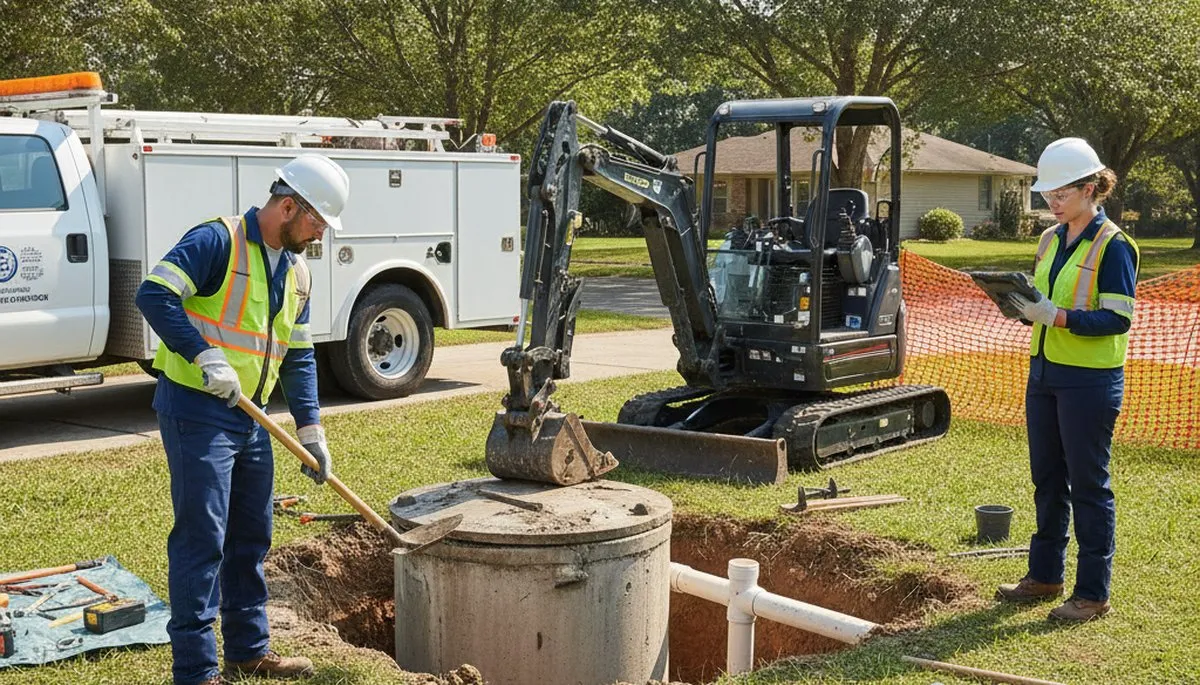 Fort Wayne, IN plumber repairing septic system for safe, reliable home service