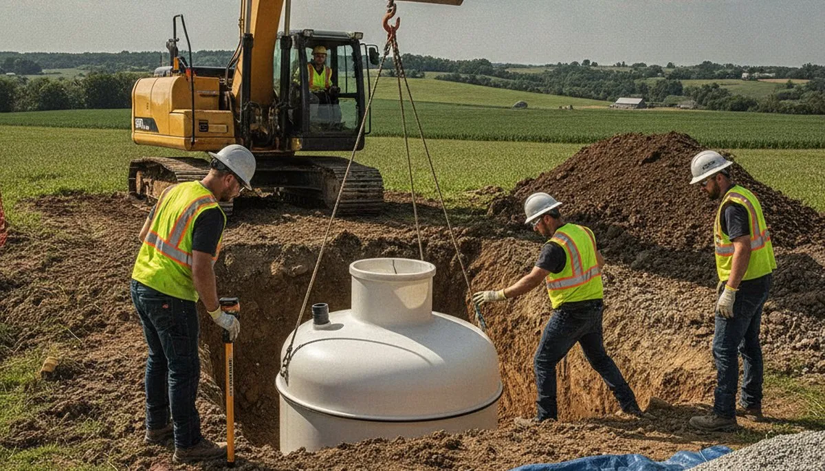 Septic tank installation service in Fort Wayne, IN for homes by On Call Plumbers